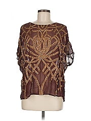 Haute Hippie 3/4 Sleeve Silk Top