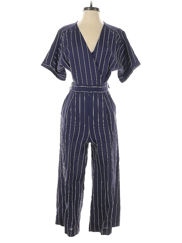 Chelsea28 Stripes Blue Jumpsuit Size 0 - photo 1