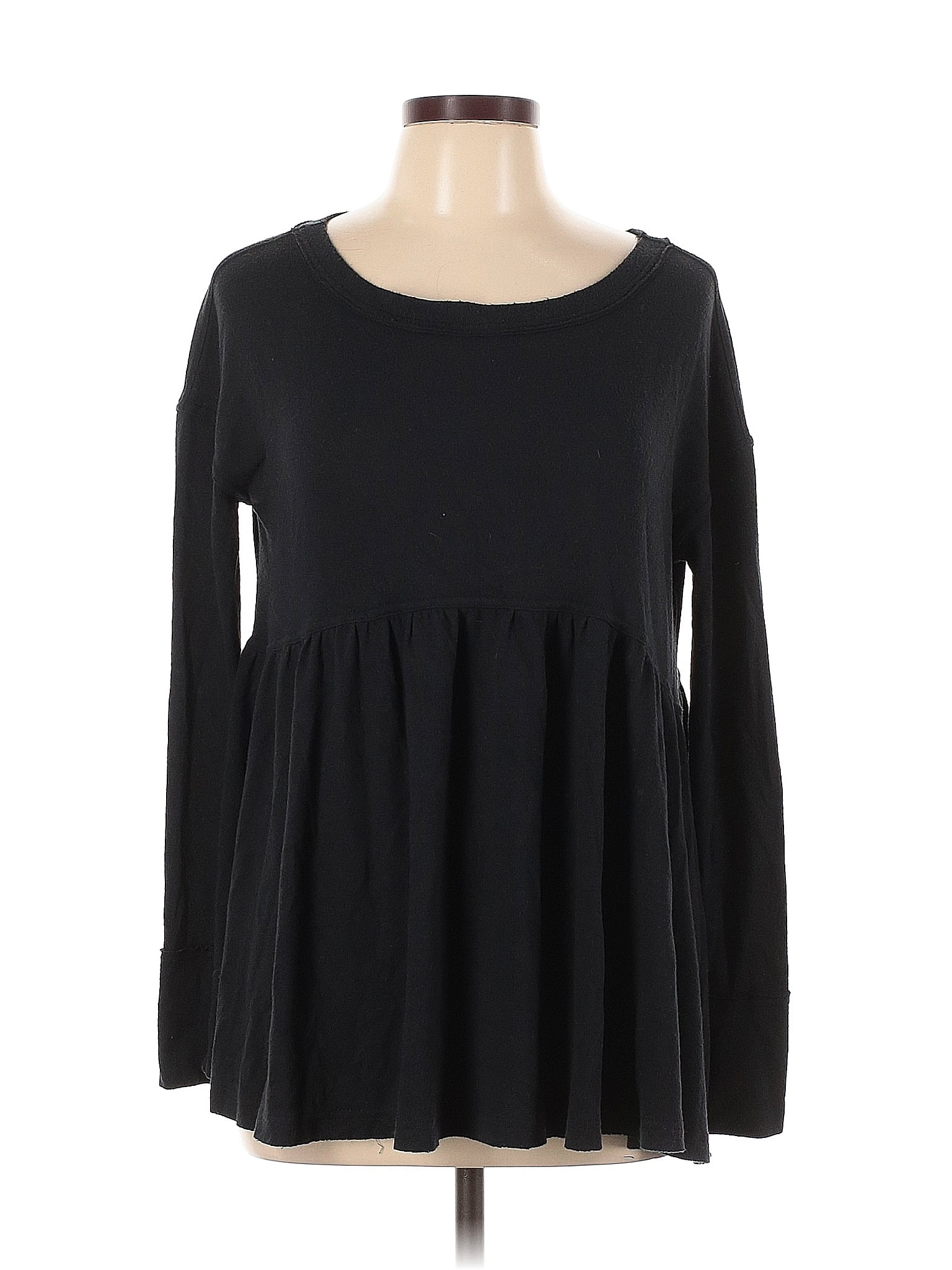 Free People Black Long Sleeve T-Shirt Size XS