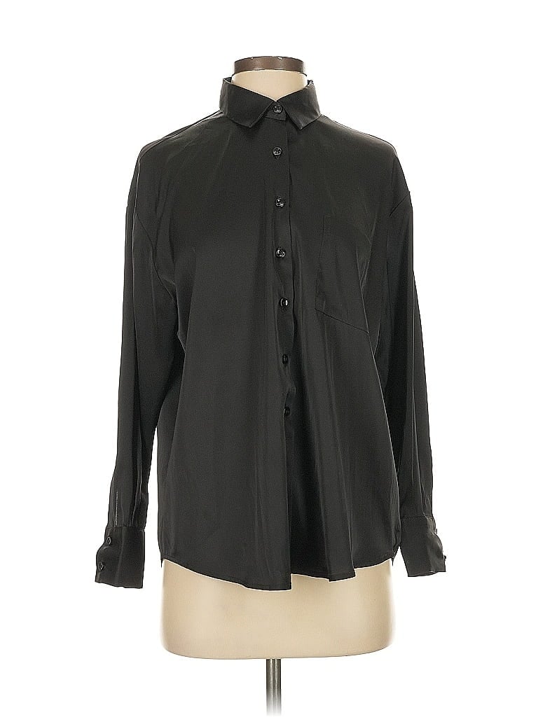 Pre-owned Sen Long Sleeve Blouse In Black