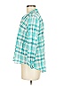Habitat Plaid Teal 3/4 Sleeve Button-Down Shirt Size M - photo 4