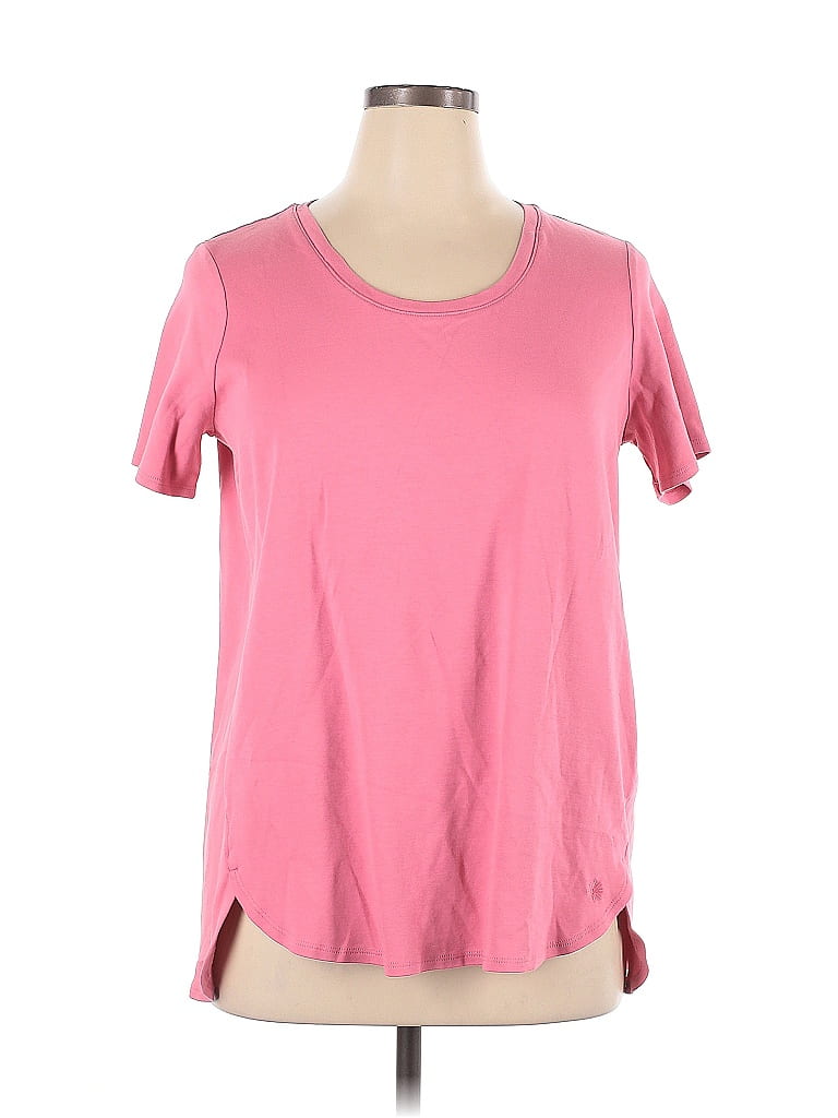 Isaac Mizrahi LIVE! 100% Cotton Pink Short Sleeve T-Shirt Size 1X - photo 1