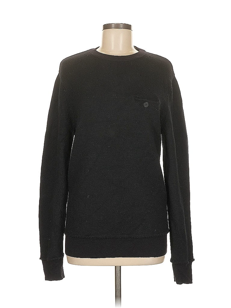 J Brand 100% Merino Black Sweatshirt Size M - photo 1