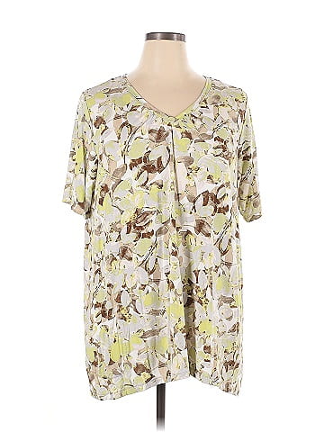 LOGO by Lori Goldstein Short Sleeve Blouse (view 1)
