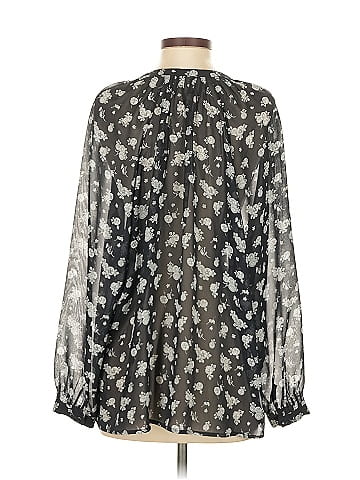 Vince. Long Sleeve Silk Top (view 2)