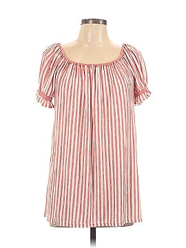 Max Studio Pink Short Sleeve Blouse Size L