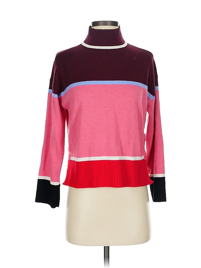 Pre-owned T By Talbots Turtleneck Sweater In Burgundy