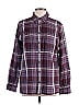 Duluth Trading Co. 100% Cotton Plaid Burgundy Long Sleeve Button-Down Shirt Size L - photo 1
