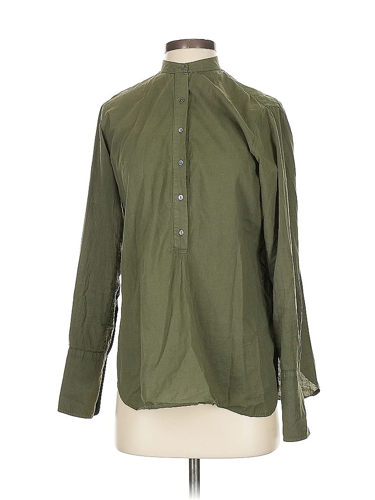 Nili Lotan Green Long Sleeve Blouse Size S - photo 1
