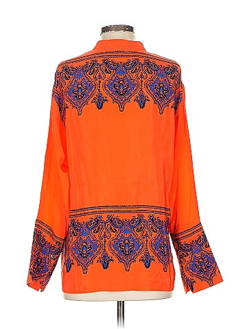 J.Crew Collection Long Sleeve Silk Top (view 2)