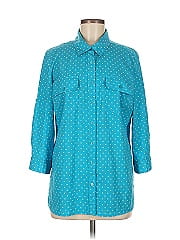 Notations 3/4 Sleeve Button Down Shirt