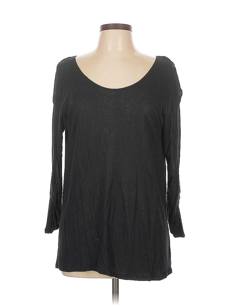 Pre-owned Express 3/4 Sleeve Top Black Scoop Neck Tops