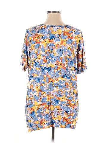 LOGO by Lori Goldstein Short Sleeve Blouse (view 2)