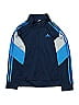 Adidas 100% Polyester Blue Track Jacket Size 10 - photo 1