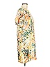 Donna Morgan 100% Polyester Print Yellow Casual Dress Size 8 - photo 3