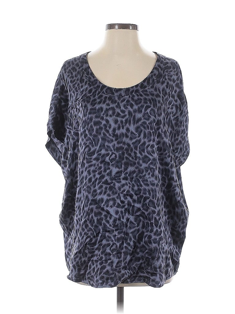 Pre-owned Joie Short Sleeve Blouse In Blue