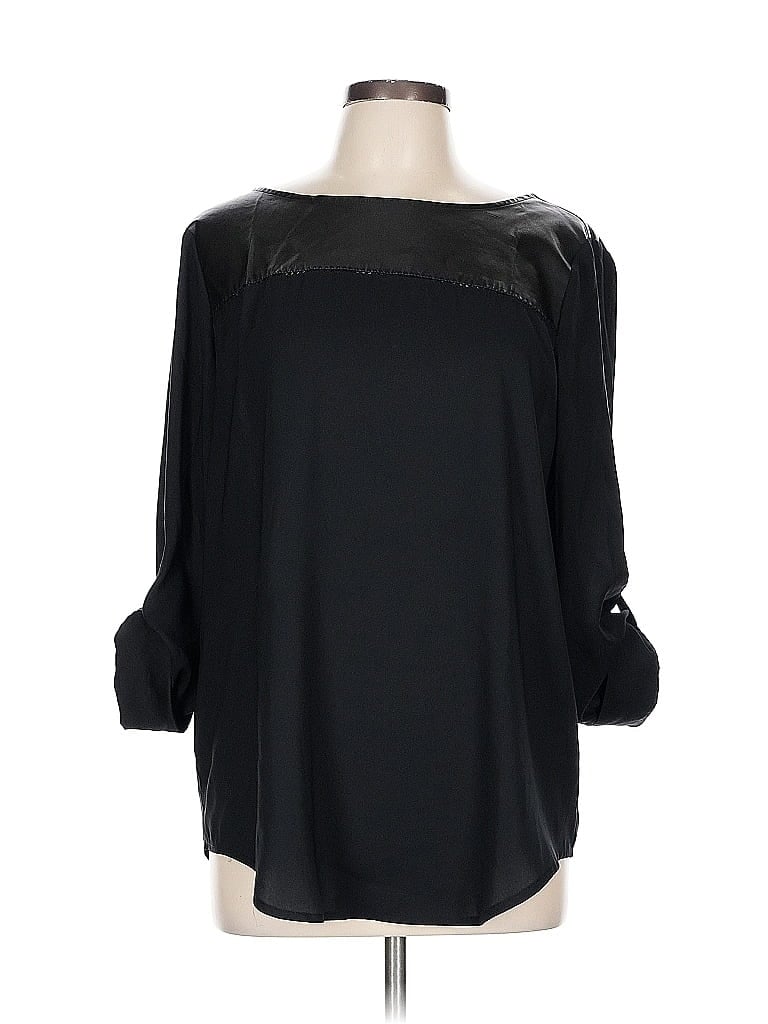 Pre-owned Ann Taylor 3/4 Sleeve Blouse In Black