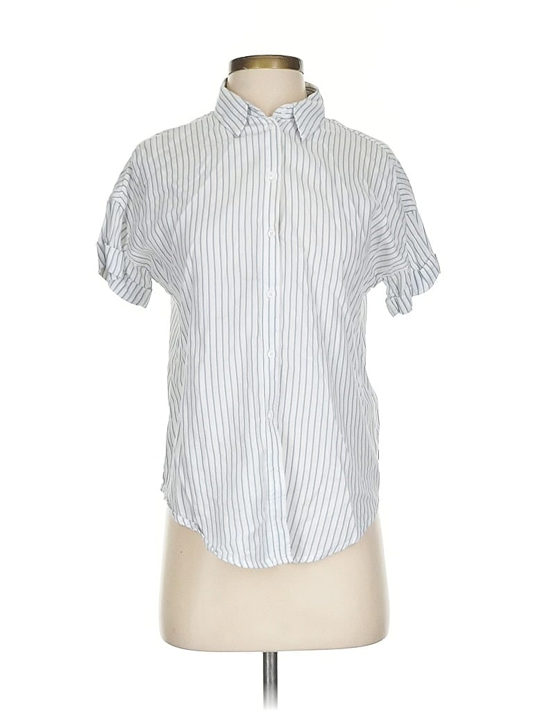 Pre-owned Levi's Short Sleeve Blouse In White