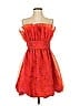 ML Monique Lhuillier 100% Polyester Red Orange Cocktail Dress Size 4 - photo 1