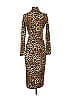Joseph Ribkoff Animal Print Brown Cocktail Dress Size 4 - photo 2