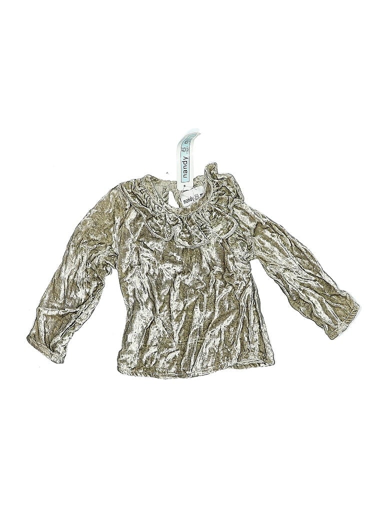 Pre-owned Assorted Brands Kids' 3/4 Sleeve Blouse In Silver