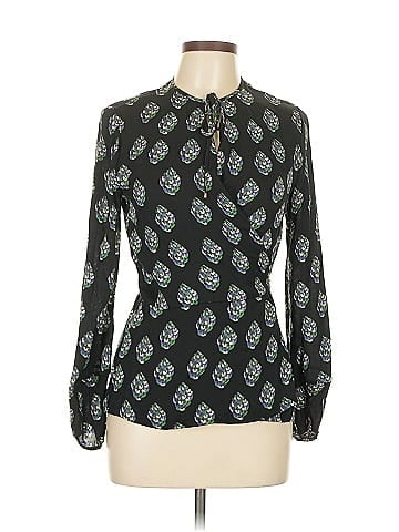 Diane von Furstenberg Long Sleeve Silk Top (view 1)
