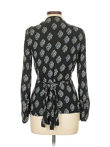 Diane von Furstenberg Long Sleeve Silk Top (view 2)