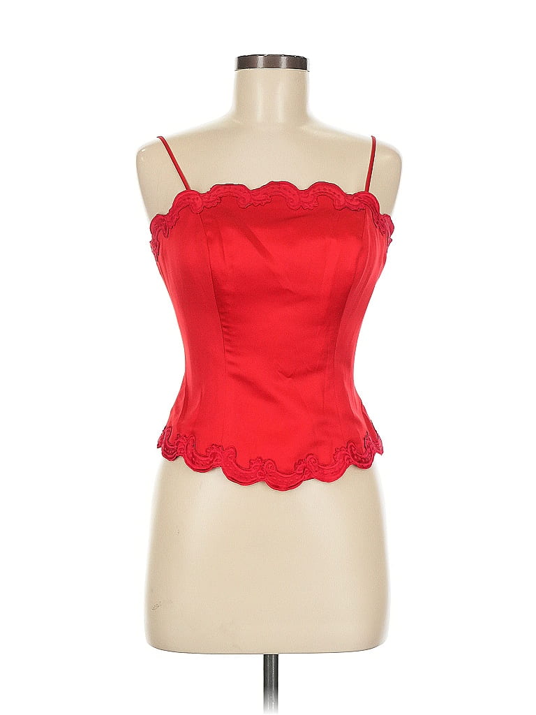 Pre-owned Assorted Brands Sleeveless Blouse In Red