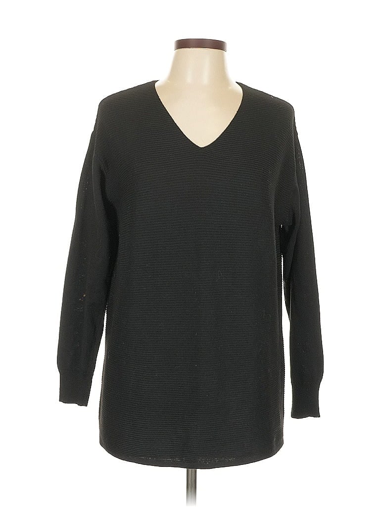Pre-owned Ella Moss Pullover Sweater In Black