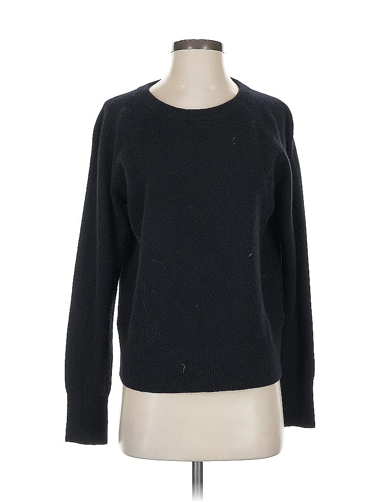 White + Warren 100% Cashmere Solid Black Cashmere Pullover Sweater Size S - photo 1