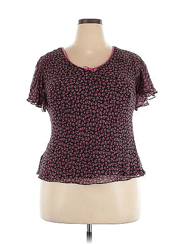 Robbie Bee Short Sleeve Silk Top (view 1)