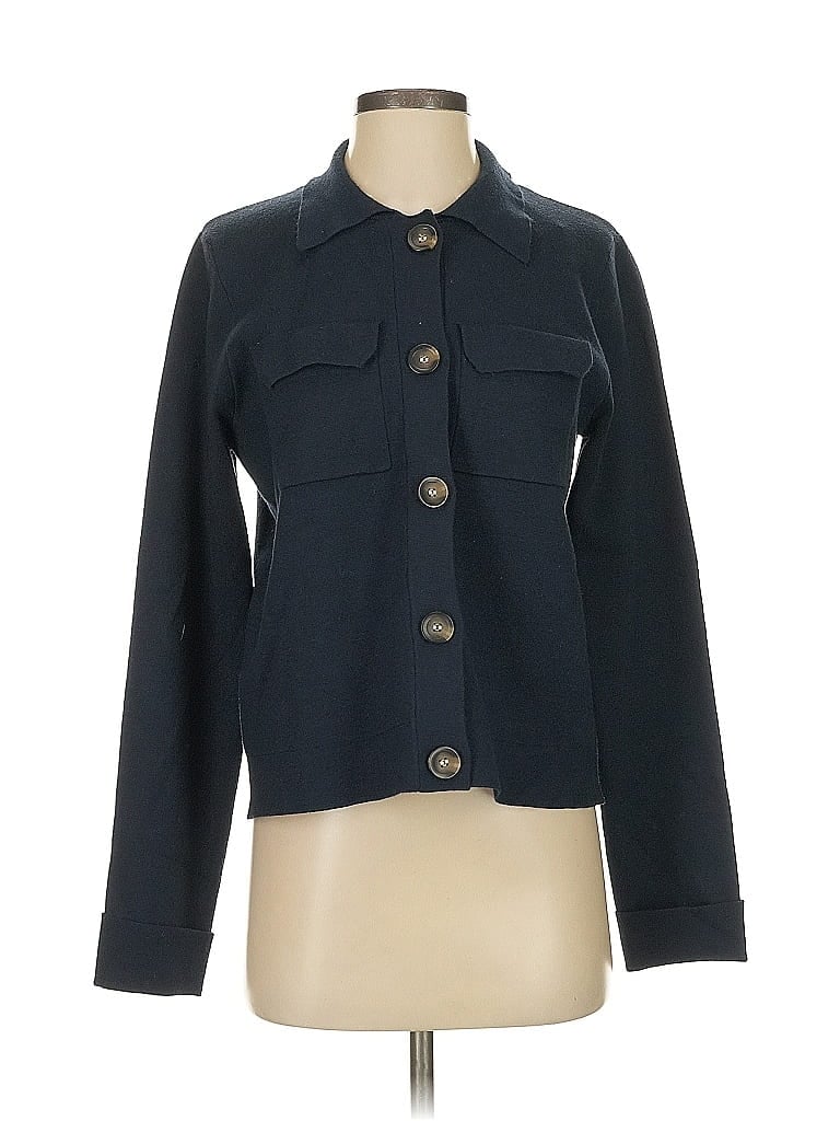 Pre-owned T Tahari Cardigan Sweater In Blue