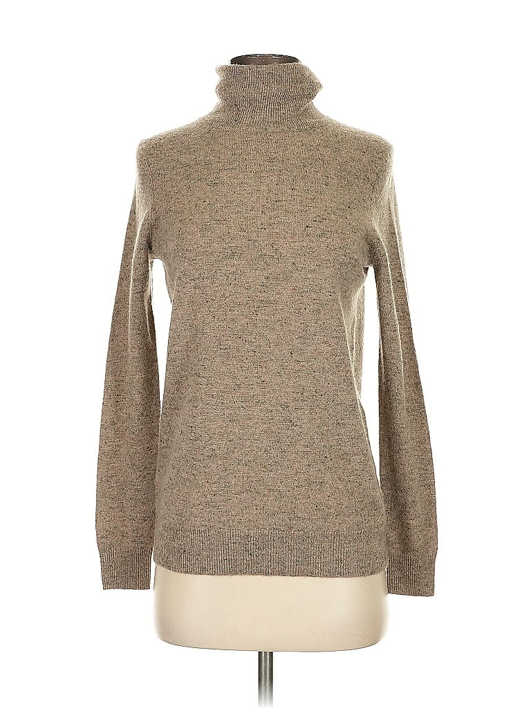C by Bloomingdales 100% Cashmere Tan Brown Cashmere Pullover Sweater Size S - photo 1
