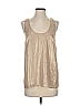 Joie 100% Polyester Metallic Gold Sleeveless Blouse Size XS - photo 1