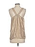 Joie 100% Polyester Metallic Gold Sleeveless Blouse Size XS - photo 2