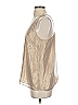 Joie 100% Polyester Metallic Gold Sleeveless Blouse Size XS - photo 5