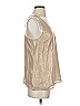 Joie 100% Polyester Metallic Gold Sleeveless Blouse Size XS - photo 4