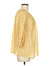 Moda International 100% Cotton Yellow 3/4 Sleeve Blouse Size M - photo 4