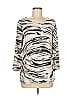 JM Collection Ivory 3/4 Sleeve Top Size M - photo 1
