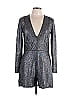 Charlotte Russe Metallic Silver Romper Size L - photo 1