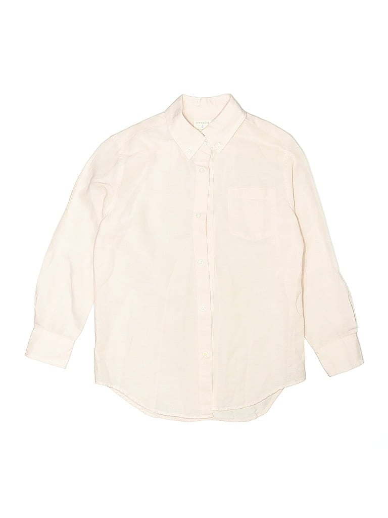 Pre-owned Crewcuts Kids' Long Sleeve Button Down Shirt In Pink