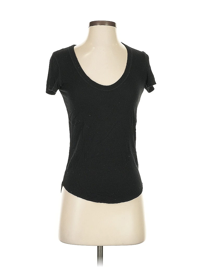 Pre-owned Zara Short Sleeve T-shirt In Black