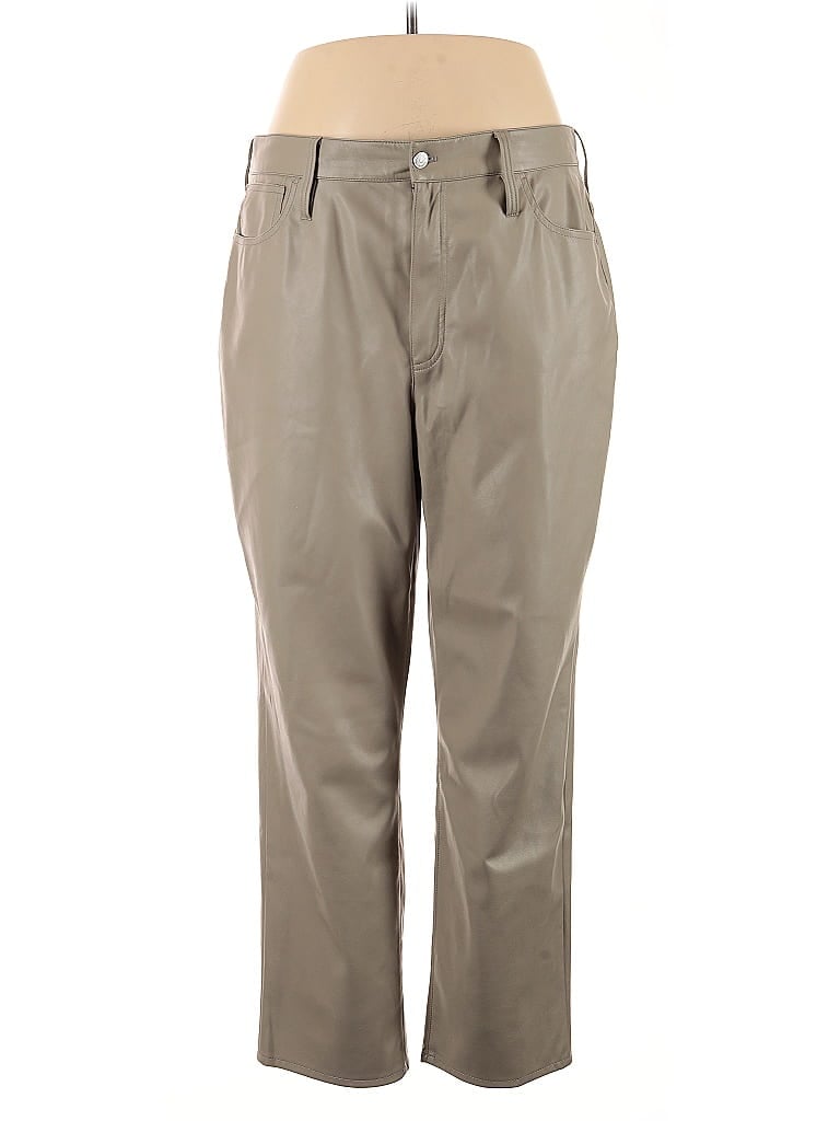 Pre-owned Madewell Faux Leather Pants In Brown