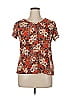 Sag Harbor 100% Rayon Brown Short Sleeve Blouse Size XL - photo 1