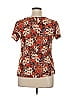 Sag Harbor 100% Rayon Brown Short Sleeve Blouse Size XL - photo 2