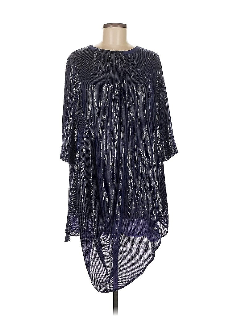 Lafayette 148 New York 100% Silk Blue Cocktail Dress Size 8 - photo 1