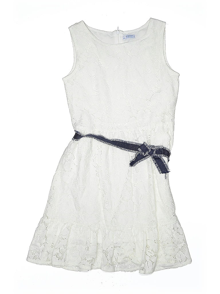 Mayoral White Dress Size 8 (big kids) - photo 1