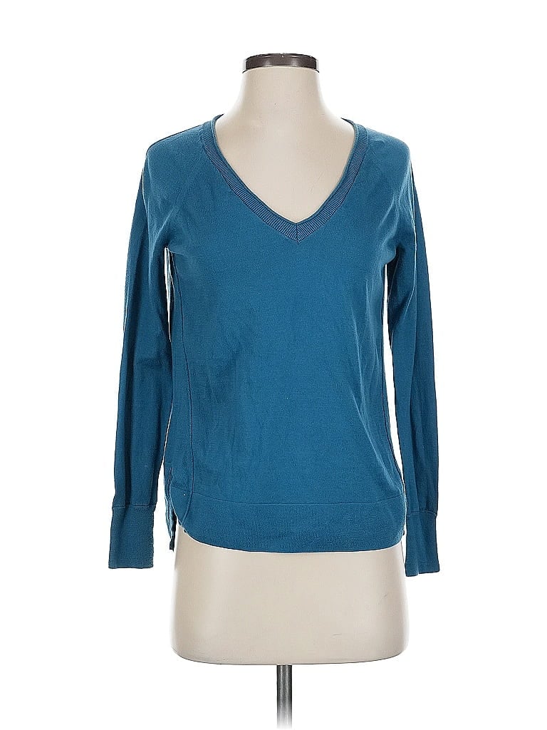 J Brand 100% Cotton Teal Blue Pullover Sweater Size S - photo 1