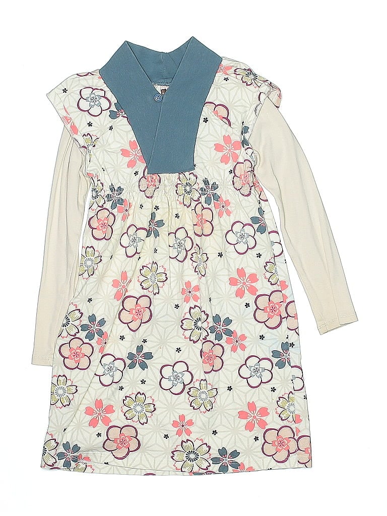 Tea 100% Cotton Ivory Dress Size 5 (big kids) - photo 1