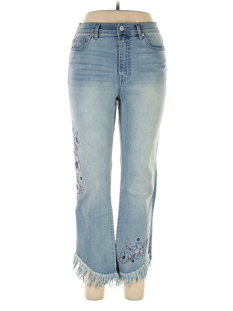 DG^2 by Diane Gilman Hearts Blue Jeans Size 10 - photo 1
